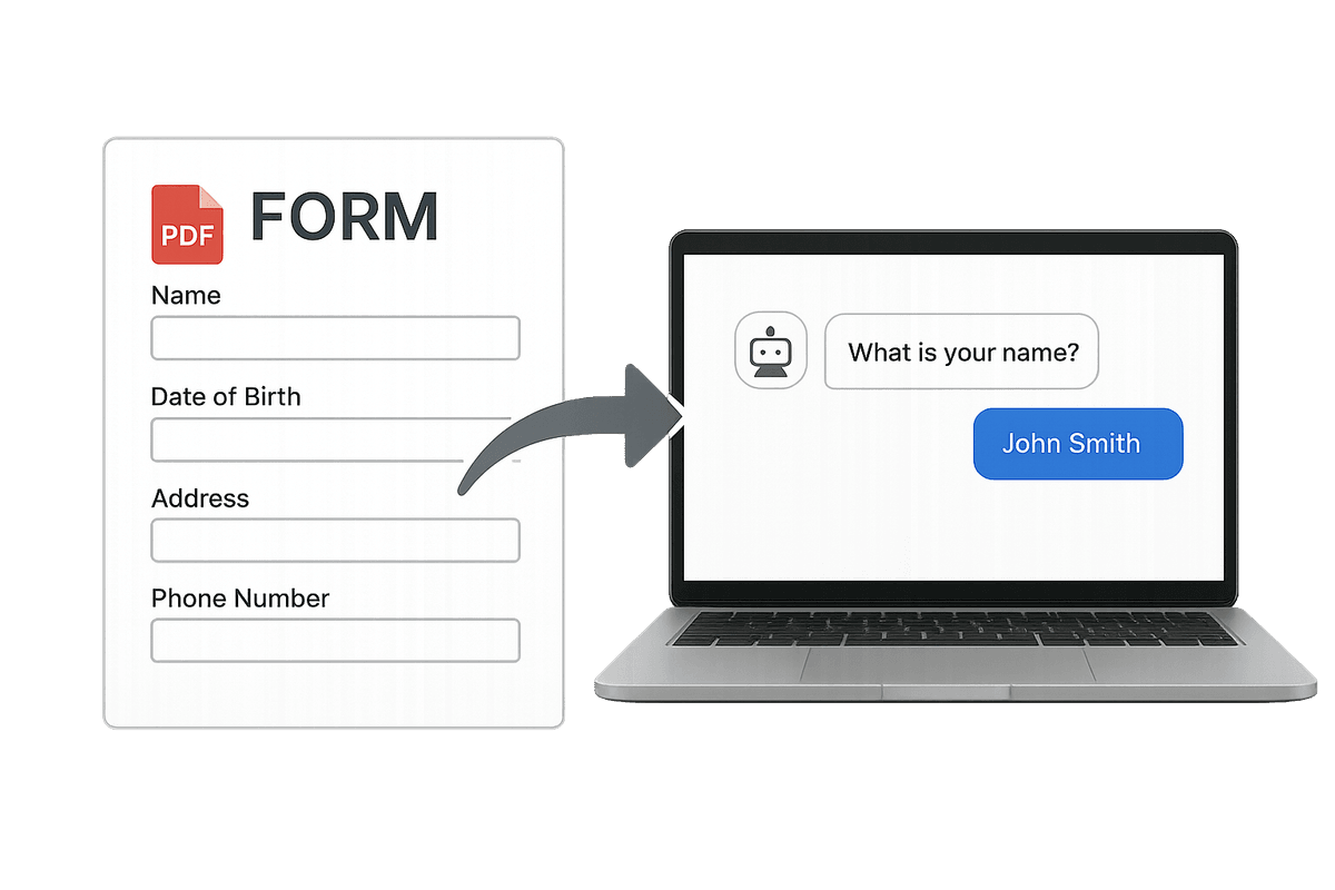 Form to conversation transformation